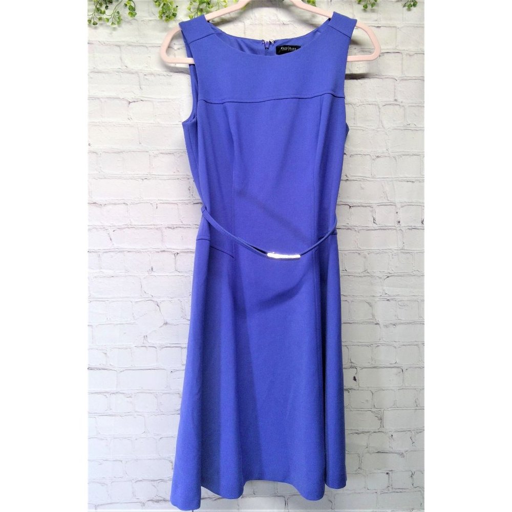 WHBM | Scoop Neck Sleeveless Fitted Dress w/belt Size 4